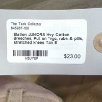 JUNIORS Hvy Cotton Breeches, Pull on *vgc, rubs & pills, stretched knees
