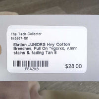 JUNIORS Hvy Cotton Breeches, Pull On *vgc/xc, v.mnr stains & fading
