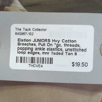 JUNIORS Hvy Cotton Breeches, Pull On *gc, threads, popping ankle elastics, unstitched loop edges, mnr faded
