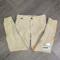JUNIORS Hvy Cotton Euro Seat Breeches, Pull On *gc, older, rubs, pills, puckers, dingy, discolored? seat
