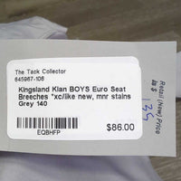 BOYS Euro Seat Breeches *xc/like new, mnr stains

