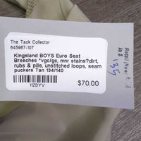 BOYS Euro Seat Breeches *vgc/gc, mnr stains?dirt, rubs & pills, unstitched loops, seam puckers
