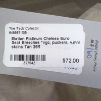 Euro Seat Breeches *vgc, puckers, v.mnr stains
