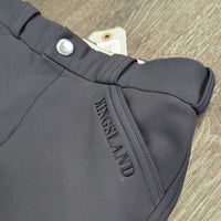 BOYS Fleece Lined Winter Euro Seat Breeches *gc, v.dirty, stains?, seam puckers
