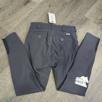 BOYS Fleece Lined Winter Euro Seat Breeches *gc, v.dirty, stains?, seam puckers
