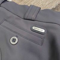 BOYS Fleece Lined Winter Euro Seat Breeches *gc, v.dirty, stains?, seam puckers
