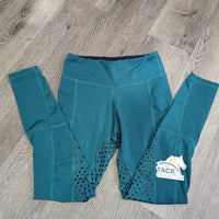 Fleece Lined Sticky Full Seat Riding Tight Breeches, Pull On *gc, seam rubs/frays, threads, pills, dry stickies, hairy, cracking logos, hairyt
