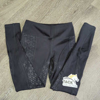 JUNIORS Sticky Full Seat Riding Tight Breeches, Pull On *gc, mnr snags, undone seams, frays & hair

