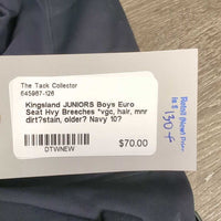 JUNIORS Boys Euro Seat Hvy Breeches *vgc, hair, mnr dirt?stain, older?
