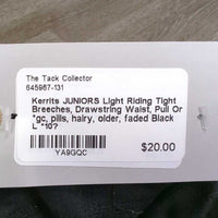 JUNIORS Light Riding Tight Breeches, Drawstring Waist, Pull On *gc, pills, hairy, older, faded
