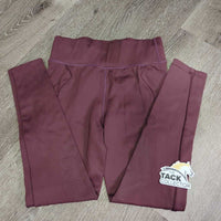 Fleece Lined Winter Riding Tight Breeches, Pull On *vgc, seam puckers, mnr stains?dirt, peeled logos
