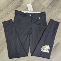 JUNIORS Full Seat Sticky Riding Tight Breeches *vgc/gc, rubs, pills, unstitched seams
