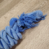 Thick Long Cotton Lead Rope, Bull Snap *gc/fair, clean, faded, stains, loose threads & snags, v.weak/undone @ snap
