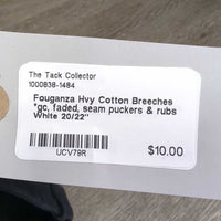 Hvy Cotton Breeches *gc, faded, seam puckers & rubs
