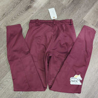 Light Winter Fleece Lined Euro Seat Breeches *gc, hairy, seam puckers, rubs, pills
