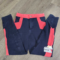 JUNIORS Euro Seat Hvy Cotton Breeches *gc, rubs, faded, pills, hairy
