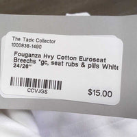 Hvy Cotton Euroseat Breechs *gc, seat rubs & pills

