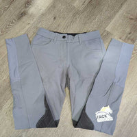 Hvy Euro Seat Breeches *gc, seam puckers, unstitched edges

