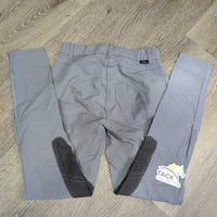 Hvy Euro Seat Breeches *gc, seam puckers, unstitched edges
