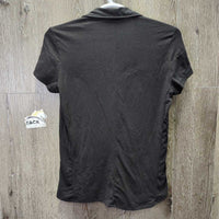 SS Polo Shirt, 1/4 button *gc, fair, hairy, faded, pills, rubs
