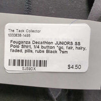 SS Polo Shirt, 1/4 button *gc, fair, hairy, faded, pills, rubs
