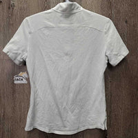 SS Show Shirt, 1/4 zip up *gc, dingy, rubs, seam puckers, pills
