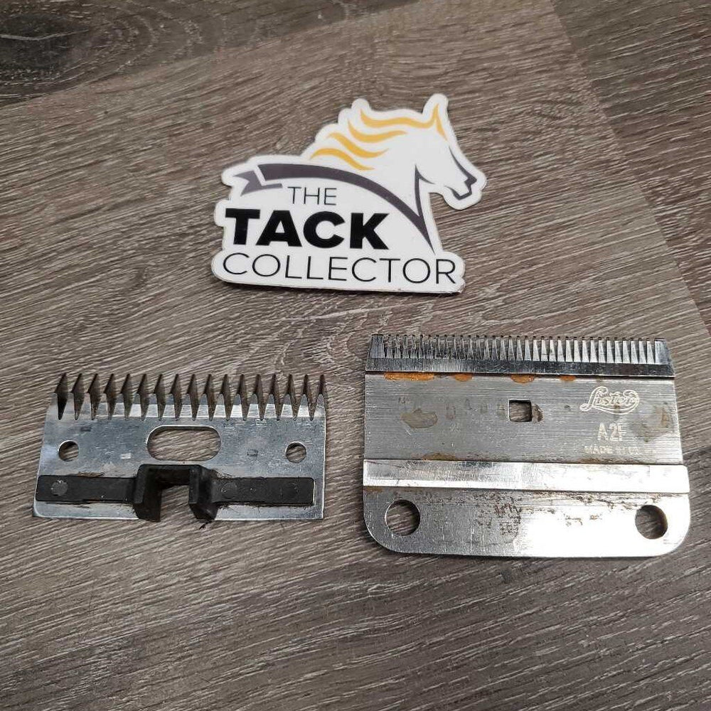 Wide 2 Piece Clipper Blades *gc, clean, mnr rusty, sharp?