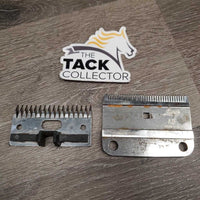 Wide 2 Piece Clipper Blades *gc, clean, mnr rusty, sharp?
