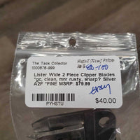 Wide 2 Piece Clipper Blades *gc, clean, mnr rusty, sharp?