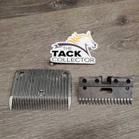 Wide 2 Piece Clipper Blades, case *gc, clean, mnr rusty, sharp?
