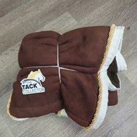 Fleece Lined Microsuede Keyhole Quarter Sheet *vgc, clean, hair, puckers, curled edges, mnr clumpy, sunbleach, 0 tail
