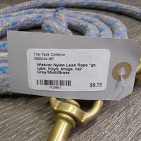 Nylon Lead Rope *gc, rubs, frays, snags, hair, knotted
