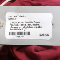 Cotton Saddle Cover *gc/fair, faded, dirt, stains, discolored, stretched elastic

