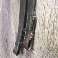 Soft Rsd/Padded Bridle, Flash, Braided Reins *gc, clean, marker, older, chews, rubs, mnr pulled stitching
