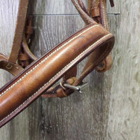 Soft Rsd Bridle *gc/fair, v.chewed, stains, rubs, scrapes, older
