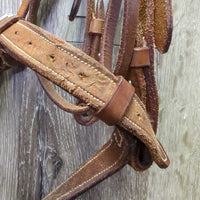Soft Rsd Bridle *gc/fair, v.chewed, stains, rubs, scrapes, older
