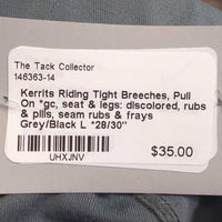 Riding Tight Breeches, Pull On *gc, seat & legs: discolored, rubs & pills, seam rubs & frays
