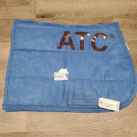 Microsuede Channel Jumper Saddle Pad, non slip top *vgc, clean, mnr hair, rubs, pills, stains

