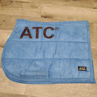 Microsuede Channel Jumper Saddle Pad, non slip top *vgc, clean, mnr hair, rubs, pills, stains
