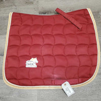 Quilt Dressage Saddle Pad, x2 piping *gc/fair, holey edges, pilly, rubs, mnr faded, hair, stains, threads
