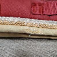 Quilt Dressage Saddle Pad, x2 piping *gc/fair, holey edges, pilly, rubs, mnr faded, hair, stains, threads

