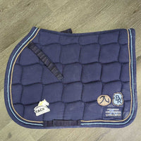 Quilt Jumper Saddle Pad, x2 piping *gc, clean, v.faded, rubs, pills snags, threads, undone stitching, frays
