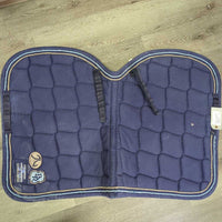 Quilt Jumper Saddle Pad, x2 piping *gc, clean, v.faded, rubs, pills snags, threads, undone stitching, frays

