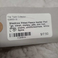 Fitted Fleece Hunter Pad *gc, clean, clumpy, pills, mnr hair, dingy, stains, unstitched/hole
