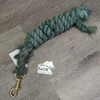 Thick Cotton Lead Rope *fair, stained, faded, frays, threads, thin/chewed spot
