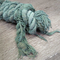 Thick Cotton Lead Rope *fair, stained, faded, frays, threads, thin/chewed spot
