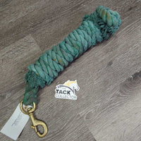 Thick Cotton Lead Rope *fair, stained, faded, frays, threads, thin/chewed spot
