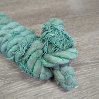 Thick Cotton Lead Rope *fair, stained, faded, frays, threads, thin/chewed spot
