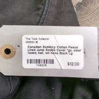 Cotton Fleece Lined Jump Saddle Cover *gc, clean, faded, hair, sm holes
