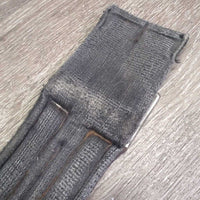 Narrow Cotton Web & Nylon Web Short - Dressage Girth *gc, rubs, hairy, film, faded, snags, older, mnr rust
